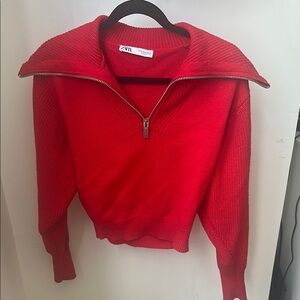 Zara Women's bright Red Sweater